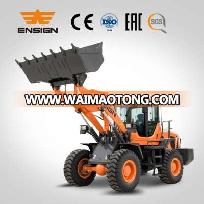 Manufacturer ENSIGN 3T heavy-duty wheel loader with Weichai 92KW engine/5T transmission/AC/Joystick