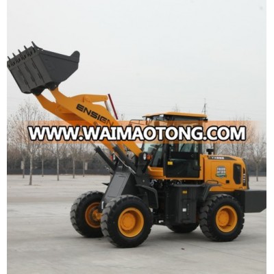 China Top brand ENSIGN small compact wheel loader YX832 with 1.2 m3 bucket