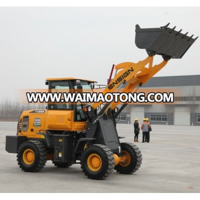 Mini wheel loader 1500kg ENSIGN brand small loader YX828 with standard 0.7 m3 bucket