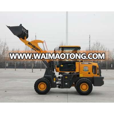 Manufacturer high quality ENSIGN brand 1.5 ton small wheel loader YX828 with different attachments